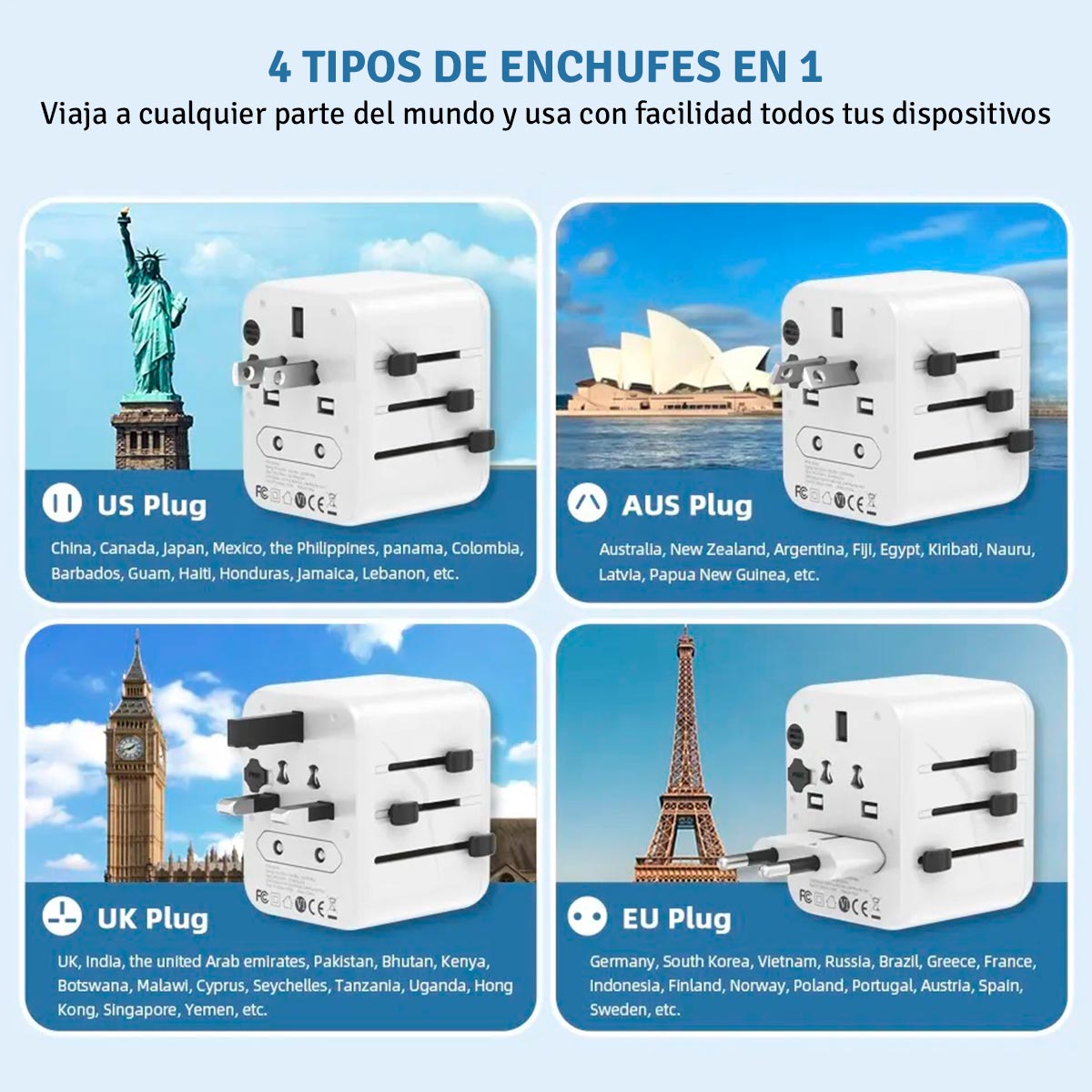 RP-U23™ |Adaptador Enchufe Universal